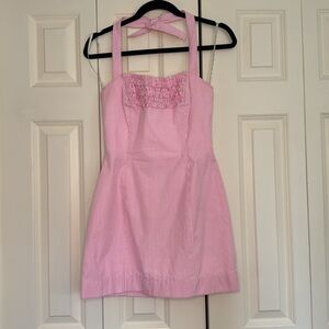 ✨2xHP✨ EUC Lily Pulitzer Maureen dress pink seersucker